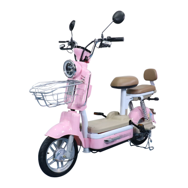 motorized bicycle 350W 48V 12AH Electrically City Bike Direct Sales e-bike with basket and fat tire -modeng - Image 5